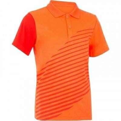 Fitness Mania - Soft 500 Boys' Tennis Badminton Padel Table Tennis Squash Polo Shirt - Orange