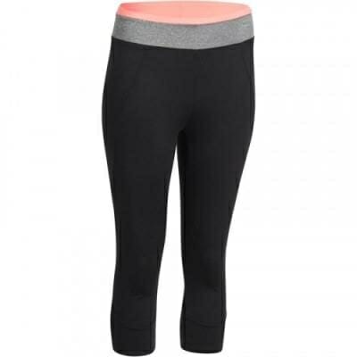 Fitness Mania - Women's Energy Cardio Fitness Leggings Mottled Grey With Contrasting Waistband