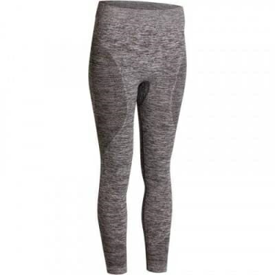 Fitness Mania - Women's Seamless 7/8 Yoga Leggings - Heathered Grey