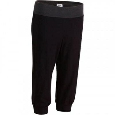 Fitness Mania - Women's Yoga Pant Capri/Cropped Organic Cotton Black and Grey