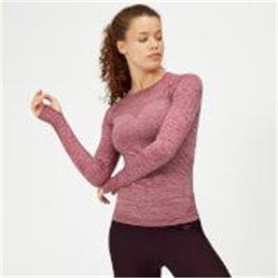 Fitness Mania - Inspire Seamless Long Sleeve Top - Dusty Rose - L - Dusty Rose