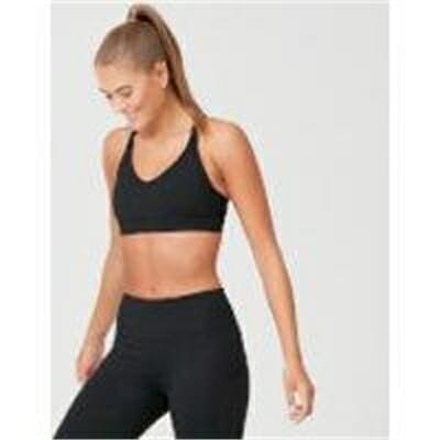 Fitness Mania - Power Mesh Sports Bra - Black - XS