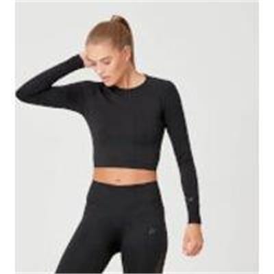 Fitness Mania - Shape Seamless Crop Top - Black - XL