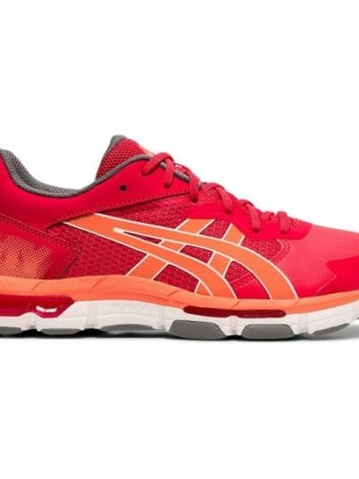 Fitness Mania - Asics Gel Netburner Academy 8 - Womens Netball Shoes - Rose Petal/Papaya/White