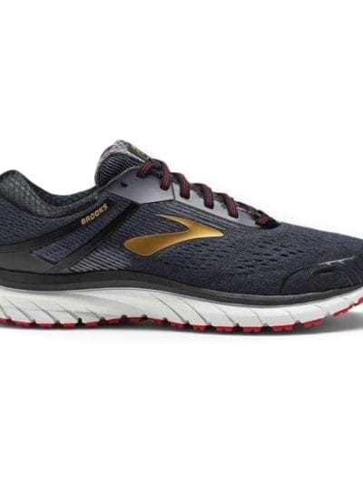 Fitness Mania - Brooks Adrenaline GTS 18 - Mens Running Shoes - Black/Gold/Red