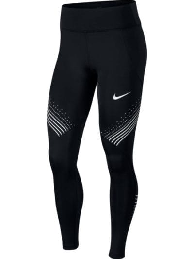 Fitness Mania - Nike Fast Graphic Mid-Rise Womens Running Tights - Black