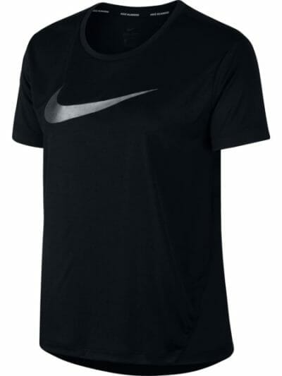 Fitness Mania - Nike Miler Womens Short Sleeve Running T-Shirt - Black
