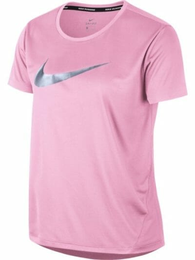 Fitness Mania - Nike Miler Womens Short Sleeve Running T-Shirt - Pink