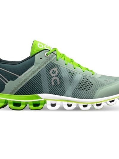 Fitness Mania - On Cloudflow - Mens Running Shoes - Moss/Lime