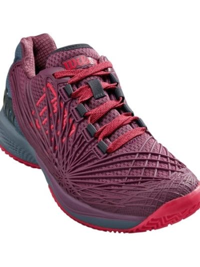 Fitness Mania - Wilson Kaos 2.0 Womens Tennis Shoes - Plum/Flint Stone/Neon Red