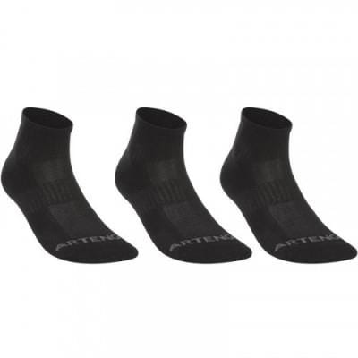 Fitness Mania - Adult Mid Sports Socks RS500 - 3 Pack - Black