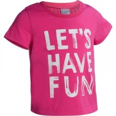 Fitness Mania - Baby Short Sleeved Printed Gym T-Shirt Pink
