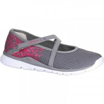 Fitness Mania - Children's Fitness Walking Ballerina Pumps - Grey/Pink