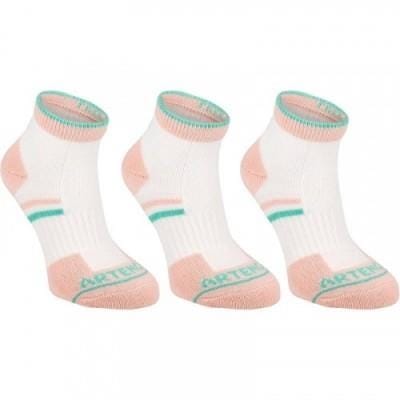 Fitness Mania - RS 500 Junior Mid-Length Sports Socks Tri-Pack - White/Pink