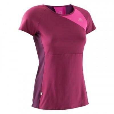 Fitness Mania - RUN DRY+ WOMEN'S RUNNING T-SHIRT BURGUNDY