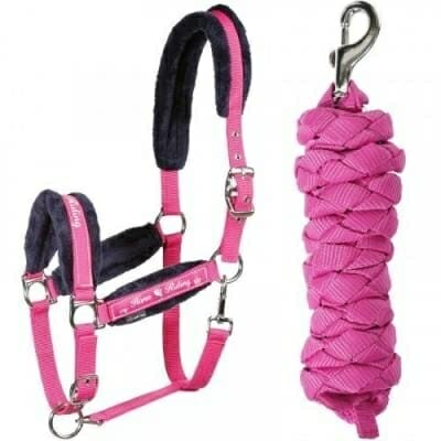 Fitness Mania - Winner Horse Riding Halter + Leadrope Set For Pony Or Horse - Pink