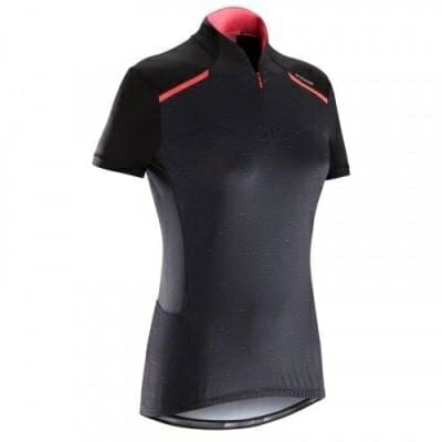 Fitness Mania - Women's Cycling Jersey Short Sleeves Black Pink