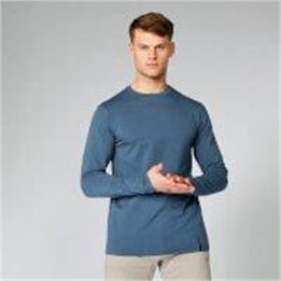 Fitness Mania - Luxe Classic Long-Sleeve Crew - Dark Indigo - XS