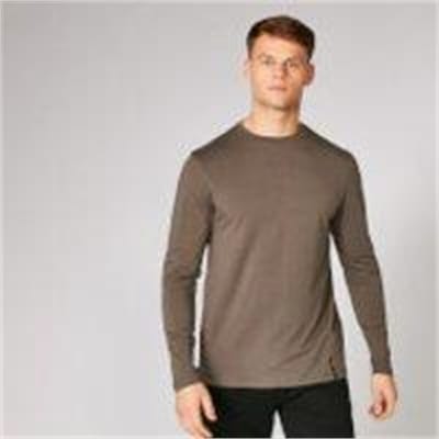 Fitness Mania - Luxe Classic Long-Sleeve Crew - Driftwood - XS