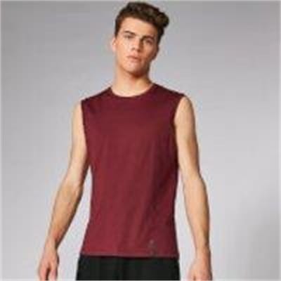 Fitness Mania - Luxe Classic Sleeveless T-Shirt - Oxblood - L