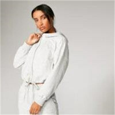Fitness Mania - Revive Cropped Hoodie - Grey Marl - S