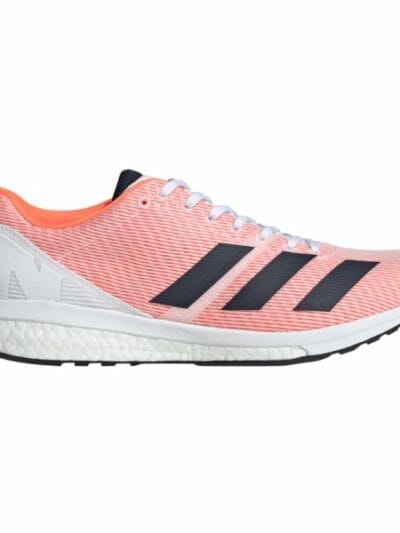 Fitness Mania - Adidas Adizero Boston 8 - Mens Running Shoes - Footwear White/Navy/Solar Orange