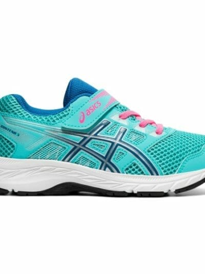 Fitness Mania - Asics Contend 5 PS - Kids Girls Running Shoes - Ice Mint/Deep Sapphire