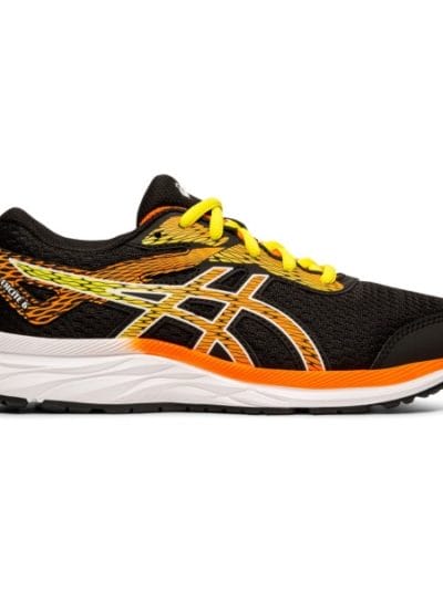 Fitness Mania - Asics Excite 6 GS - Kids Boys Running Shoes - Black/Shocking Orange