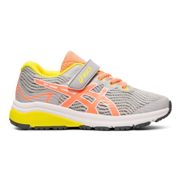 Fitness Mania - Asics GT-1000 8 PS - Kids Girls Running Shoes - Piedmont Grey/Sun Coral