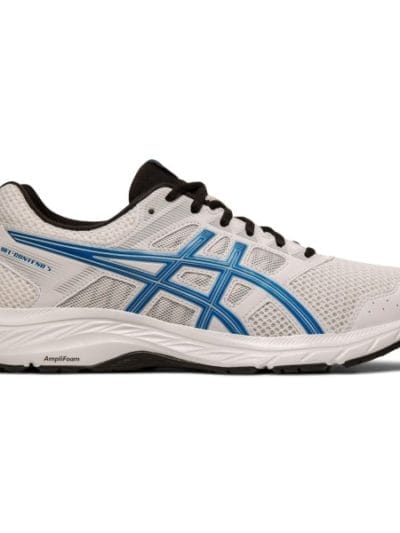 Fitness Mania - Asics Gel Contend 5 - Mens Running Shoes - White/Electric Blue