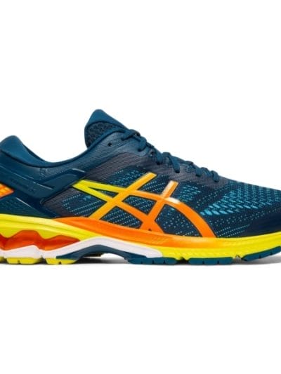 Fitness Mania - Asics Gel Kayano 26 10P/10C - Mens Running Shoes + Free Lightfeet Socks - Mako Blue/Sour Yuzu