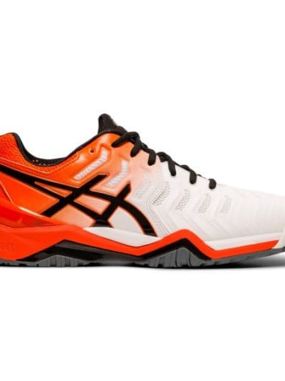 Fitness Mania - Asics Gel Resolution 7 - Mens Tennis Shoes - White/Koi