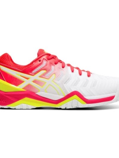 Fitness Mania - Asics Gel Resolution 7 - Womens Tennis Shoes - White/Laser Pink