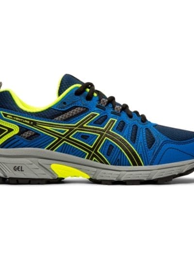 Fitness Mania - Asics Gel Venture 7 GS - Kids Boys Trail Running Shoes - Black/Safety Yellow
