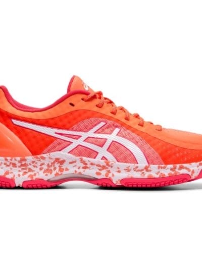 Fitness Mania - Asics Netburner Super FF - Womens Netball Shoes - Flash Coral/White