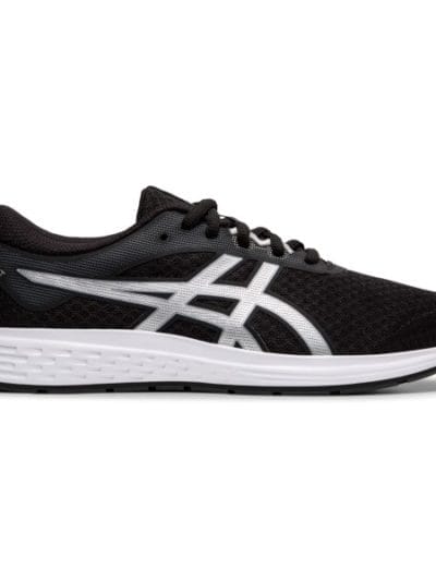 Fitness Mania - Asics Patriot 11 GS - Kids Boys Running Shoes - Black/Silver/White