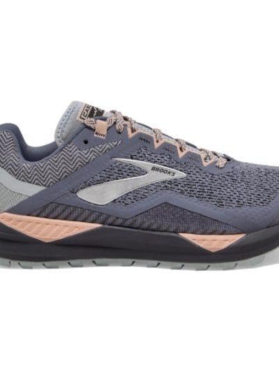 Fitness Mania - Brooks Cascadia 14 - Womens Trail Running Shoes - Grey/Pale Peach/Pearl