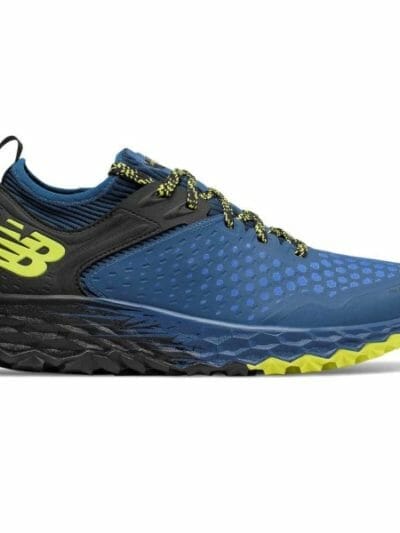 Fitness Mania - New Balance Fresh Foam Hierro v4 - Mens Trail Running Shoes - Blue/Black/Sulphur Yellow