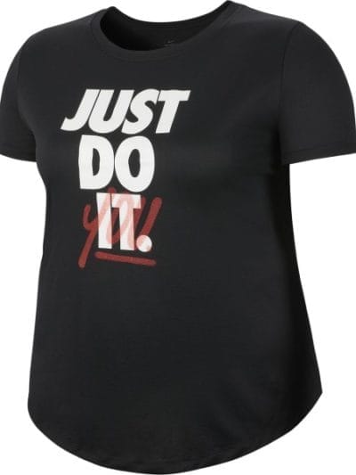 Fitness Mania - Nike Dri-Fit Legend Rebel Womens Training T-Shirt - Plus Size - Black/White