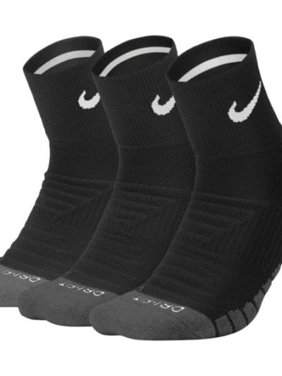 Fitness Mania - Nike Everyday Max Cushioned Unisex Training Ankle Socks - 3 Pack - Black/Anthracite/White