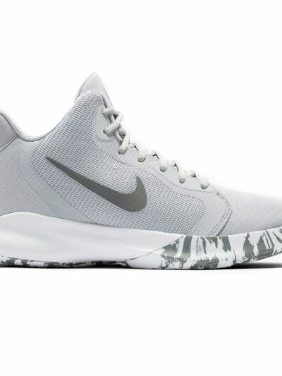 Fitness Mania - Nike Precision III - Mens Basketball Shoes - Wolf Grey/Dark Grey/White