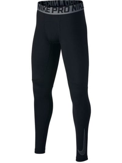 Fitness Mania - Nike Pro Kids Boys Training Tights - Black/Metallic Cool Grey