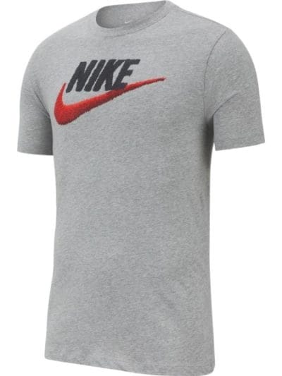 Fitness Mania - Nike Sportswear Brand Mark Mens T-Shirt - Dark Grey Heather/Black/University Red