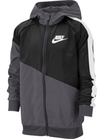 Fitness Mania - Nike Sportswear Core Amplify Kids Boys Jacket - Black/Dark Grey/White