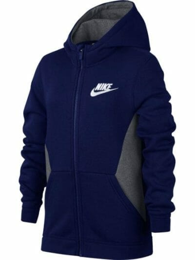 Fitness Mania - Nike Sportswear Full Zip Kids Boys Hoodie - Navy