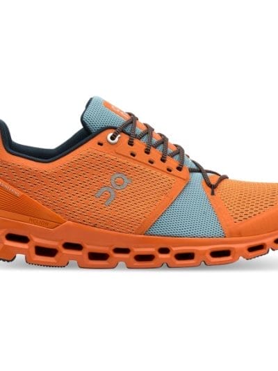 Fitness Mania - On Cloudstratus - Mens Running Shoes - Orange/Wash