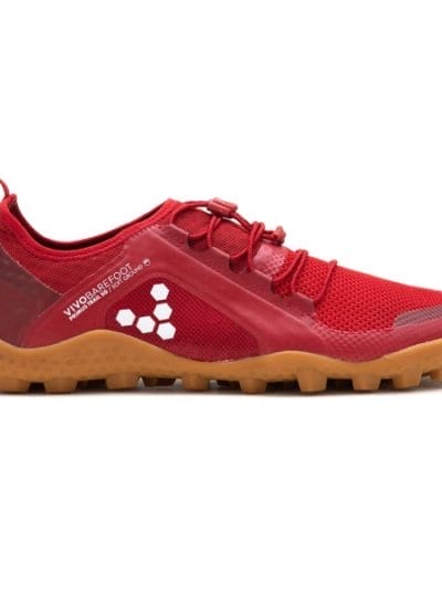 Fitness Mania - Vivobarefoot Primus Trail SG Mesh - Womens Trail Hiking Shoes - Red/Gum