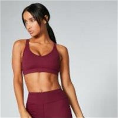 Fitness Mania - Power Mesh Sports Bra - Oxblood - M