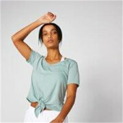 Fitness Mania - Twist Short Sleeve T-Shirt - Seafoam - L