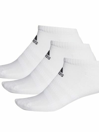 Fitness Mania - Adidas Cushion Low Cut Socks - 3 Pairs - White